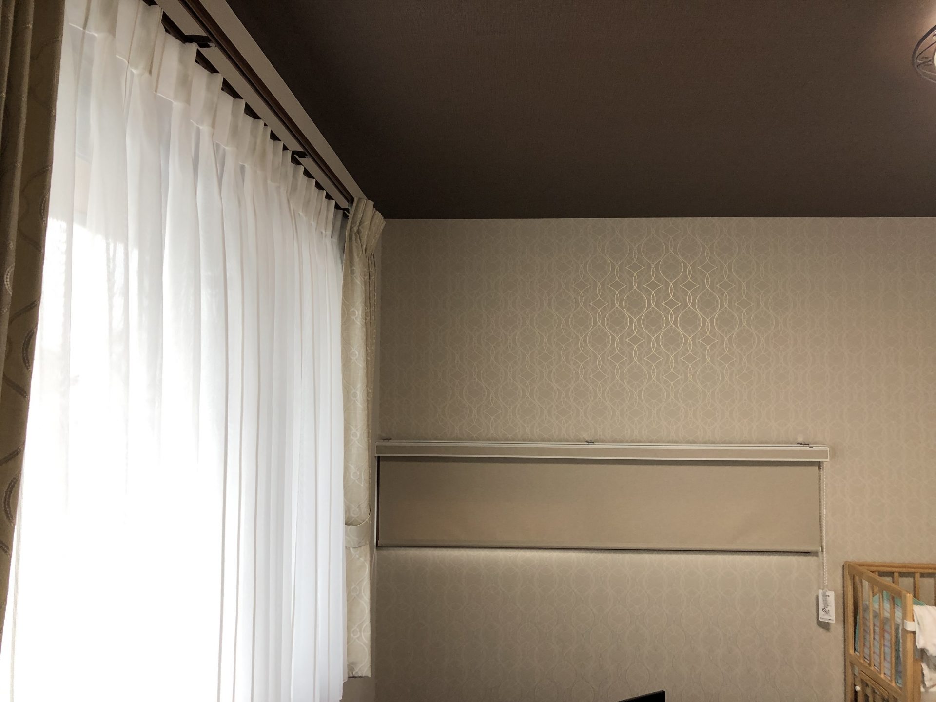 深谷市 コラベル柄カーテンを取り付けました エルム室内 熊谷市